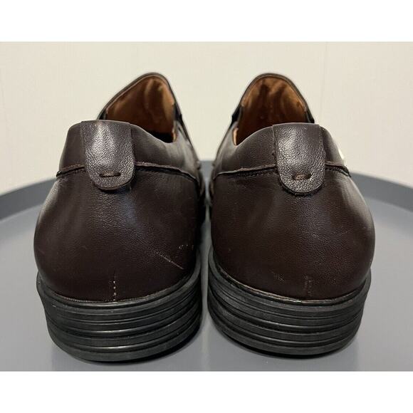 Gravity Defyer Mens Size 12 Brown Leather Dress Loaf Shoes With Gold Side Buckle main image 5
